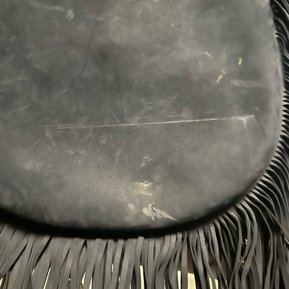 Tory Burch Blue Suede Fringe Bag - Picture 3 of 7